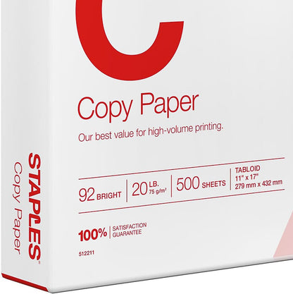 TRU RED 8.5x11 Copy Paper 20 lb. 92-Bright 5000 Sheets/Carton, For Office, School & Home