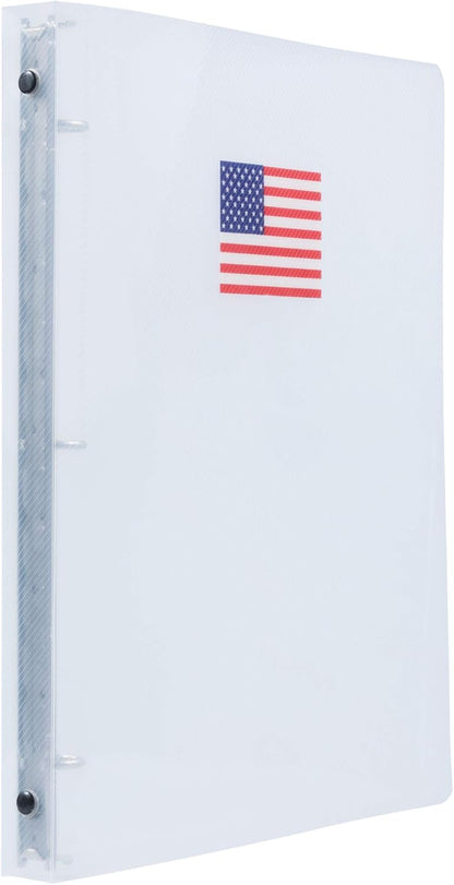 JAM PAPER Plastic 0.75 inch Binder - Clear 3 Ring Binder - Sold Individually