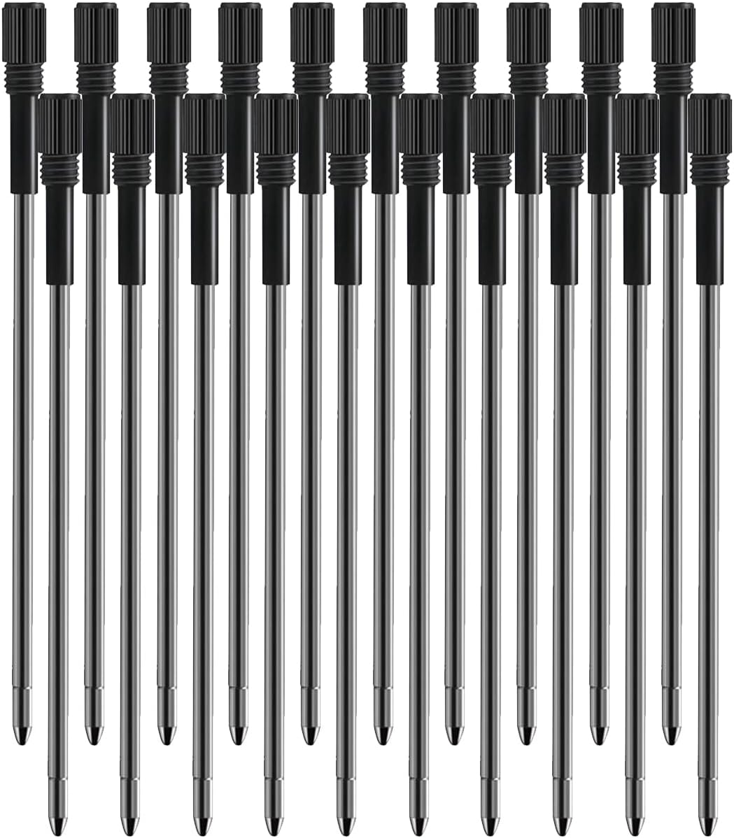 PASISIBICK 3.2 in Black Ink Ballpoint Pen Refills for Metal Diamond Pen(Pack of 20)