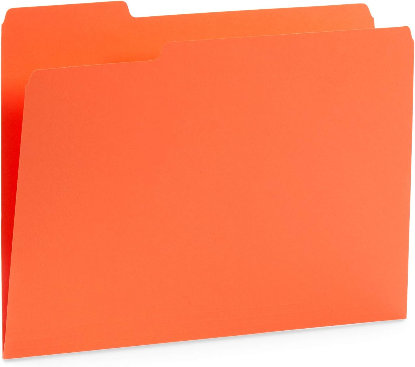File Folder, 1/3 Cut Tab, Letter Size, Yellow, Great for Organizing and Easy File Storage, 100 Per Box