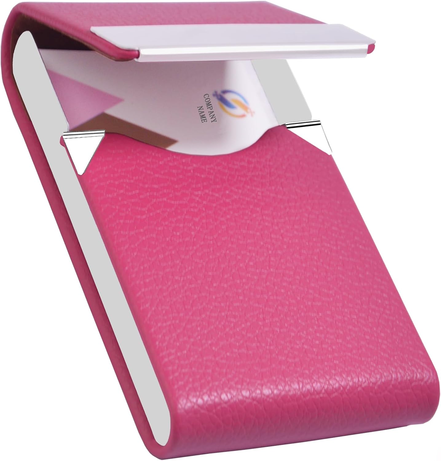 Business Card Holder with Ultra Slim Design,Business Card Case with Premium PU Leather,Suit Pocket Metal Card Holder for Women/Men,Professional Name Card Holder with Magnetic Shut (Black1)