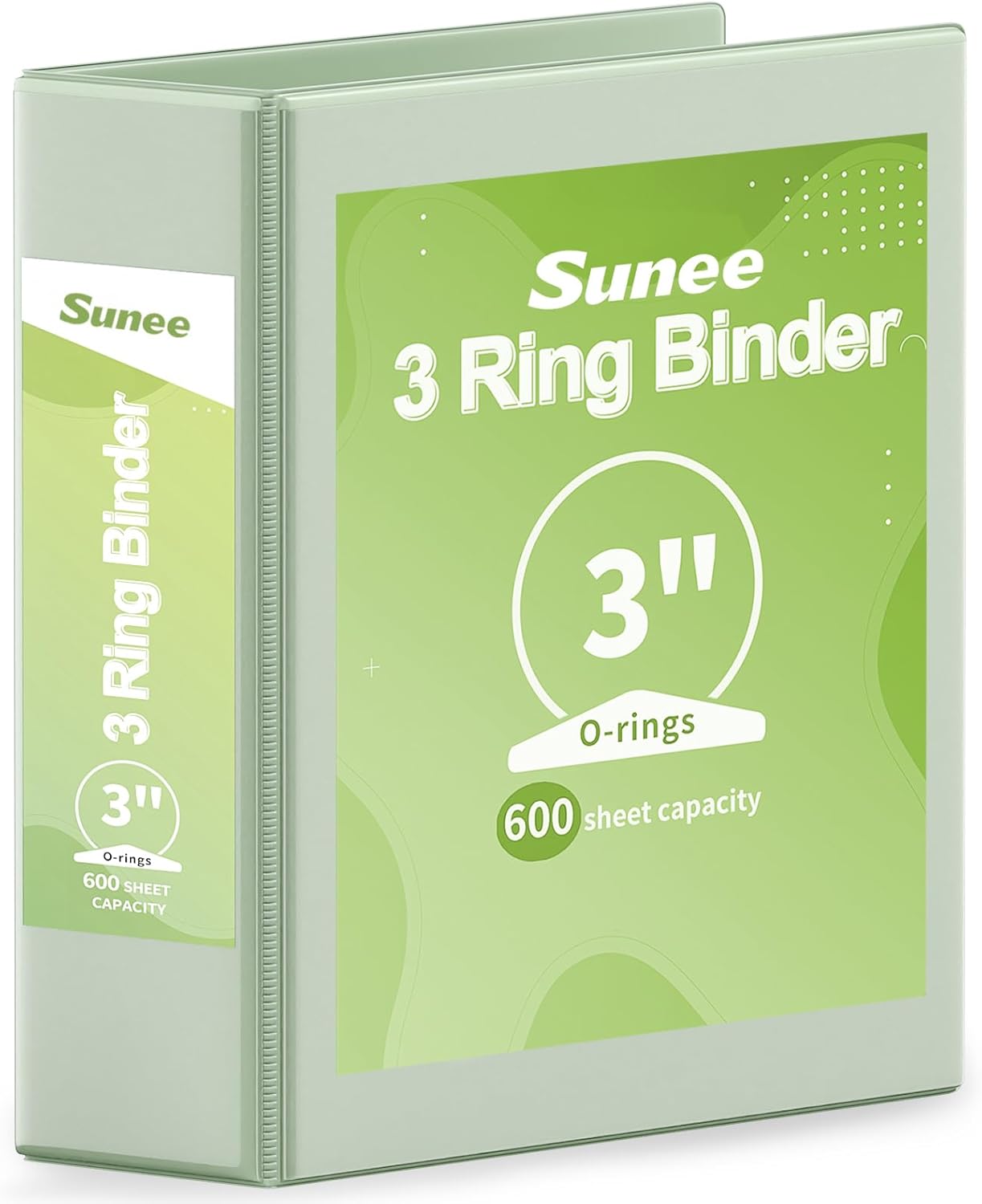SUNEE 3 Ring Binder 3 Inch 1 Pack, Clear View Binder Three Ring PVC-Free (Fit 8.5x11 Inches) for School or Office Supplies, Pink