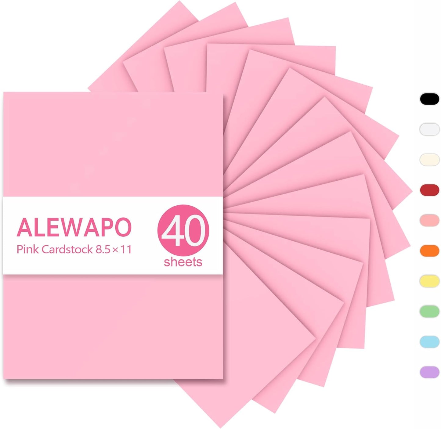 White Cardstock 8.5 x 11, 40 Sheets Card Stock, 75 LB/200 GSM Thick Copy Paper, Cardstock Printer Paper for School & Office Supplies, Art, Watercolo, Craft, Drawing, Invitations, Menus, DIY Cards