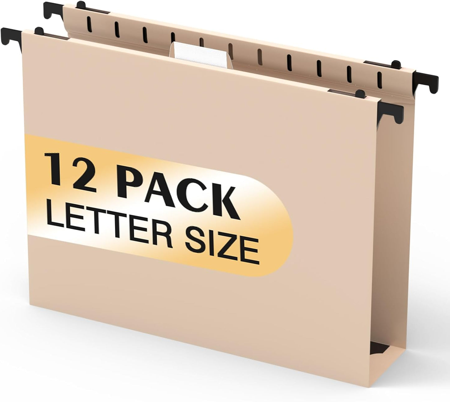 Shutex Extra Capacity Plastic Hanging File Folders,12 Pack Reinforced Hang Folders,Heavy Duty 2 Inch Expansion,Plastic Filing Cabinet Folders,Letter Size,Designed for Bulk Files, Medical Charts,Blue