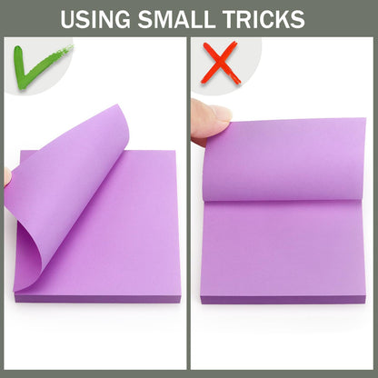 Sticky Notes 3x3 Self-Stick Notes Bright Colors Sticky Notes 4 Pads 100 Sheets/Pad (Yellow)