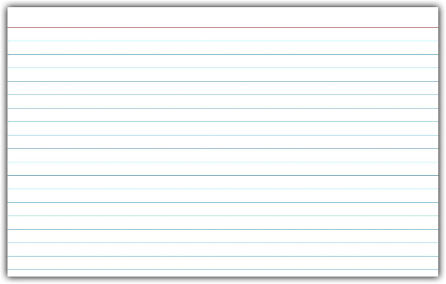 C-Line 5” x 8” Index Cards, White, Ruled, 25/PK (49907)