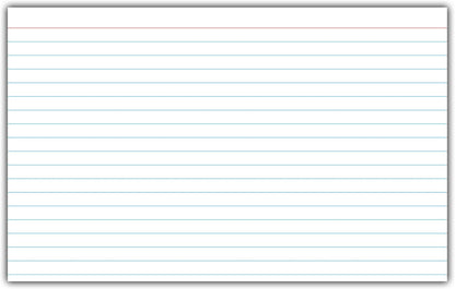 C-Line 5” x 8” Index Cards, White, Ruled, 25/PK (49907)