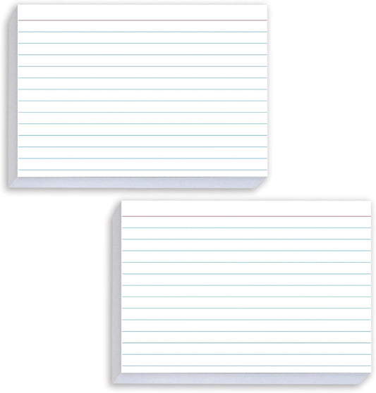 White Index Cards 5x7 Ruled, 50 Pcs File Note Cards, Lined Index Cards, Study Cards, Flashcards for Studying, Notecards for Studying, Note Taking and To Do List