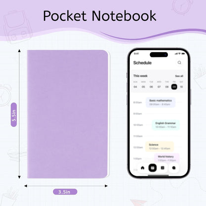 Oucaru 48PCS Pocket Notebook, 3.5" x 5.5", 8 Color, 52 Pages Blank Notebook Mini Notebook Journal, Small Notebook Memo Notepad for Students, Traveler, School Supplies