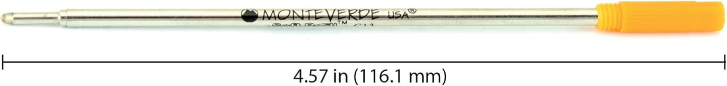 Monteverde USA Soft Ballpoint Refills to Fit Cross Pens, Medium Point, Green Ink, 2-Pack – Bold and Smooth Writing Solution