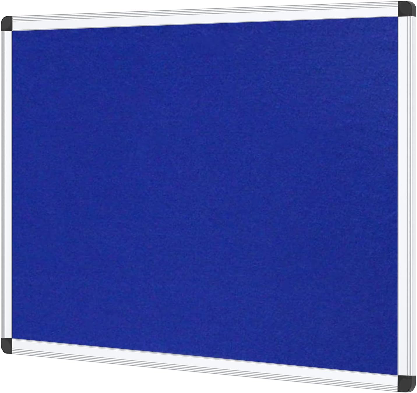 VIZ-PRO Large Fabric Bulletin Board/Foldable Notice Board Felt Gray, 60 X 48 Inches, Silver Aluminium Frame