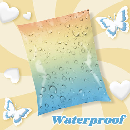 Metronic Cute Poly Mailers 10x13" 50pc Small Shipping Bags, Strong Adhesive Mailers Poly Bags for Business, Waterproof Mailing Envelopes for Packing Shipping Clothes Gifts, Gradient BluePink