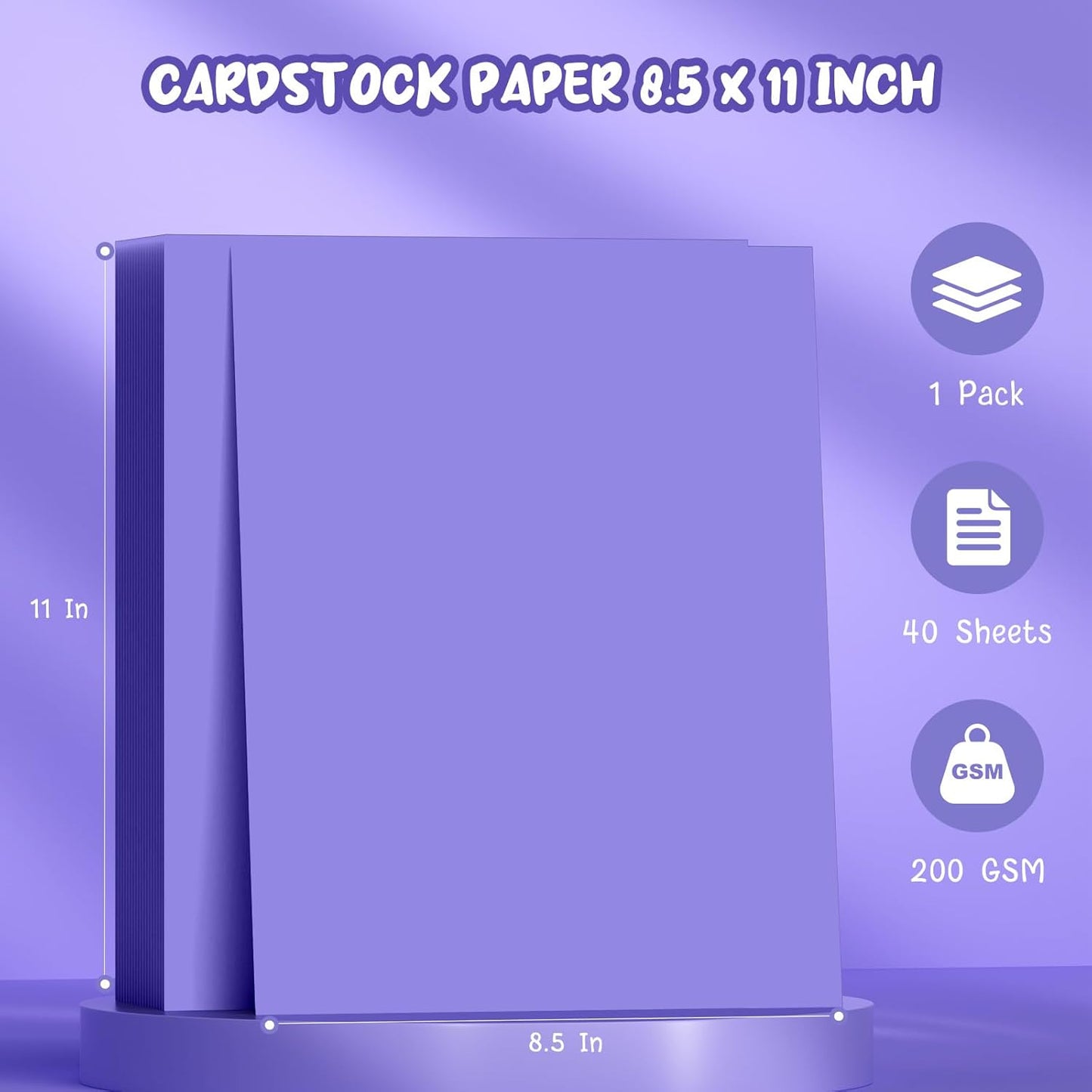 40 Sheets Cream Cardstock Paper 8.5 x 11, Ivory Cardstock Printer Paper 8.5x11, Off White Card Stock Paper 8.5 x 11, 200 GSM Construction Paper for DIY Cards, Greeting Cards, Wedding Invitations