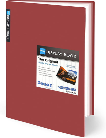 Sooez Art Portfolios 11"x17", Large Portfolio Folder with 30 Pockets & Black Inner Sheets, Display 60 Pages, 11 x 17 Presentation Book for Artwork Storage, Binder with Plastic Sleeves for Artist