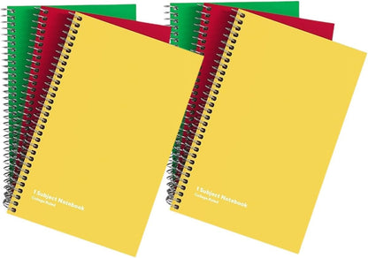 1InTheOffice 1-Subject Wirebound Notebook, College Ruled, 80 Sheets, Spiral Notebook 5x7, 7 3/4" x 5", 3/Pk