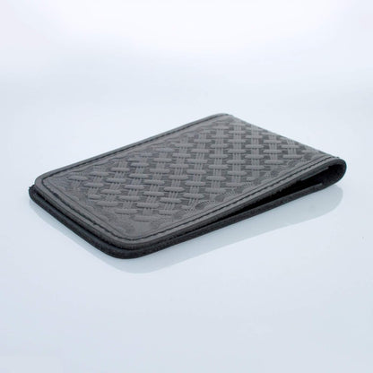 Minimalist 3x5" Leather Memo Pad Cover Notepad Holder Police Gear, Smooth Black