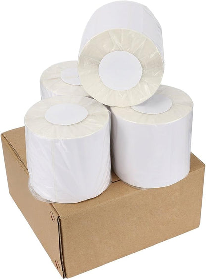9527 Product Fanfold 4 x 6 Direct Thermal Labels White Perforated Shipping Labels, 500pcs per Stack,1 Stack