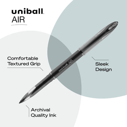 uniball Air Porous Point Pens, Medium Point (0.7mm), Black, 3 Pack
