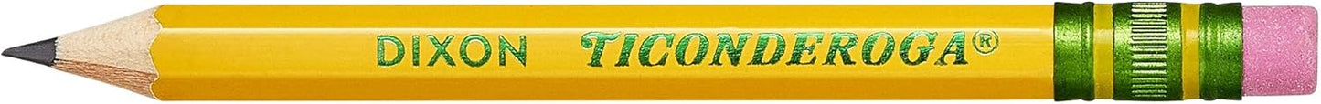 Ticonderoga Golf Pencils With Erasers, #2 HB Lead, Yellow, Pack Of 72