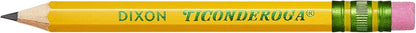 Ticonderoga Golf Pencils With Erasers, #2 HB Lead, Yellow, Pack Of 72