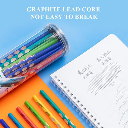M&G 30pcs Triangular Pencils, 2B Pencils with Grip Correction, Wooden Graphite Pencils, Pre-Sharpened Break-Resistant, Suitable for Writing, Drawing, and Sketching