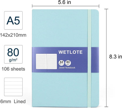 Line Hardcopy Notebook - 5"x8"- Sourced from sustainable and excellent quality paper, minimalist, natural, portable and flexible design, suitable for office, school(red)