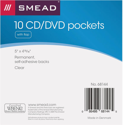 Smead Self-Adhesive Poly Pocket, 6" x 4", Standard Photo Size, Clear, 100 per Box (68164)