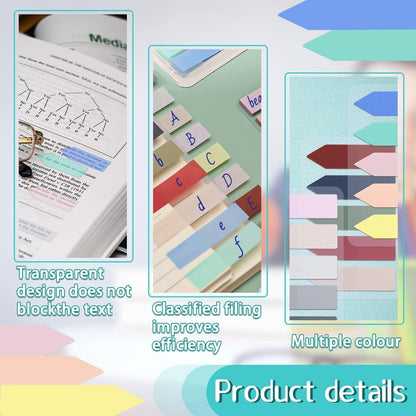 600 Pieces Page Markers Sticky Index Tabs, 15 Colors Book Annotation Supplies Aesthetic, Writable and Repositionable File Tabs Flags for Reading Notes Classify Files(Arrow)