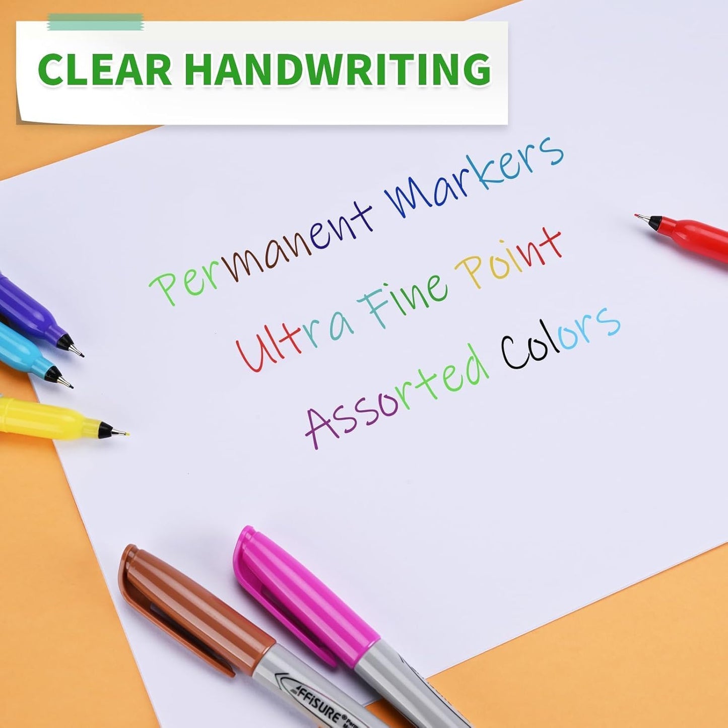 Permanent Markers, Ultra Fine Point, Black, 40 Count, 0.4mm, Fine tip permanent marker set, quick dry, waterproof, fading resists, durable, marks on paper, glass, ceramic, plastic, wood, rock, metal
