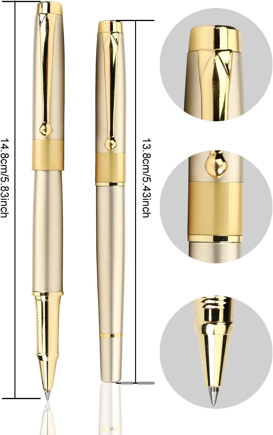 YIVONKA Ballpoint Pen Black Refill,Luxury Ballpoint Line width 0.5mm,Best Ball Pen Gift Set for Men & Women Professional Executive,Office,Nice BallPens Classy Gift Box (Black)