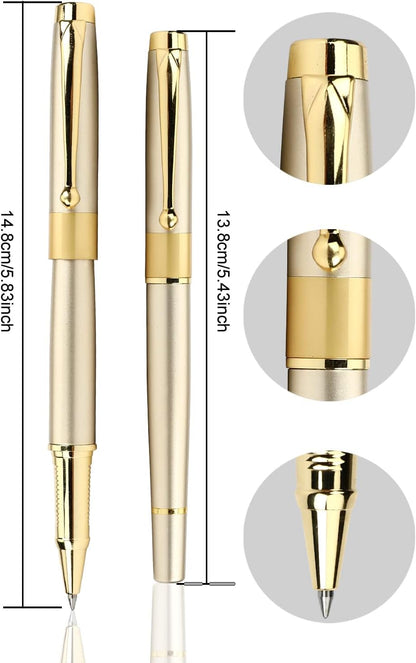 YIVONKA Ballpoint Pen Black Refill,Luxury Ballpoint Line width 0.5mm,Best Ball Pen Gift Set for Men & Women Professional Executive,Office,Nice BallPens Classy Gift Box (Black)