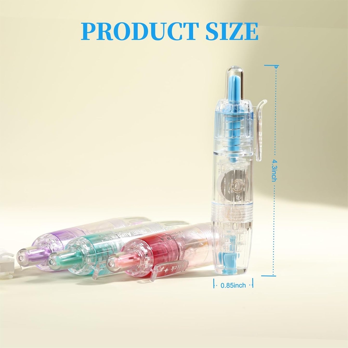 Refillable Correction Tape, 157 ft Total – 2 Pre-Filled Dispensers + 6 Snap-In Refills, School & Office Supplies, Pink &Purple