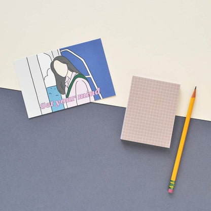 Monolike Memopad Memories design B SET - 4 Packs, 4 Different Designs, 100 Sheets Per Pad, Total 400 Sheets, Note pads, Writing pads, 3.15 x 4.17 Inches