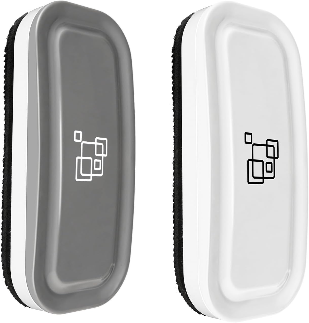 maxtek Dry Erase Eraser, Magnetic White Board Erasers - 2 Pack, Glass Whiteboard Eraser for Office and School Supplies (Gray)