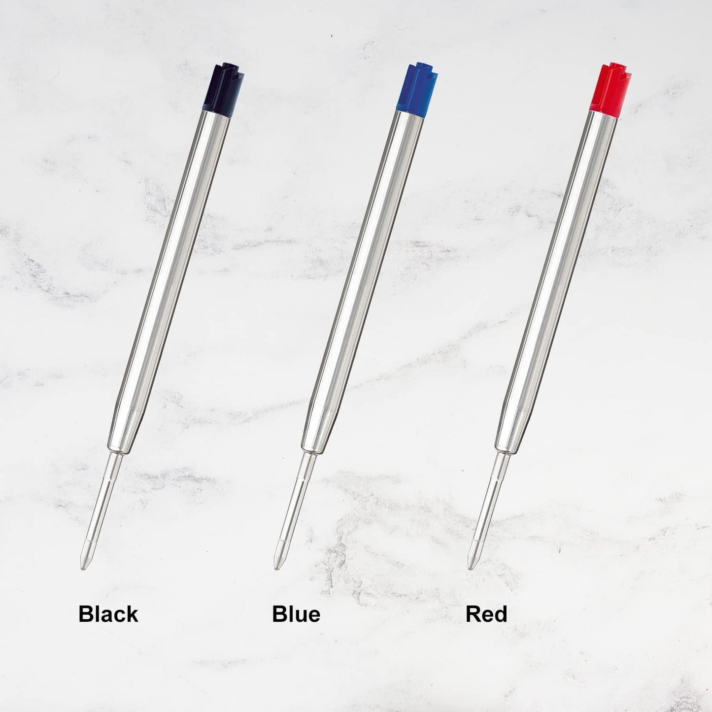 Black Ink Pen Refills Ballpoint Black, 12 Pack Ballpoint Pen Refills Medium Point 1.0mm Tip Smooth Writing Pen Refill (12 Black)
