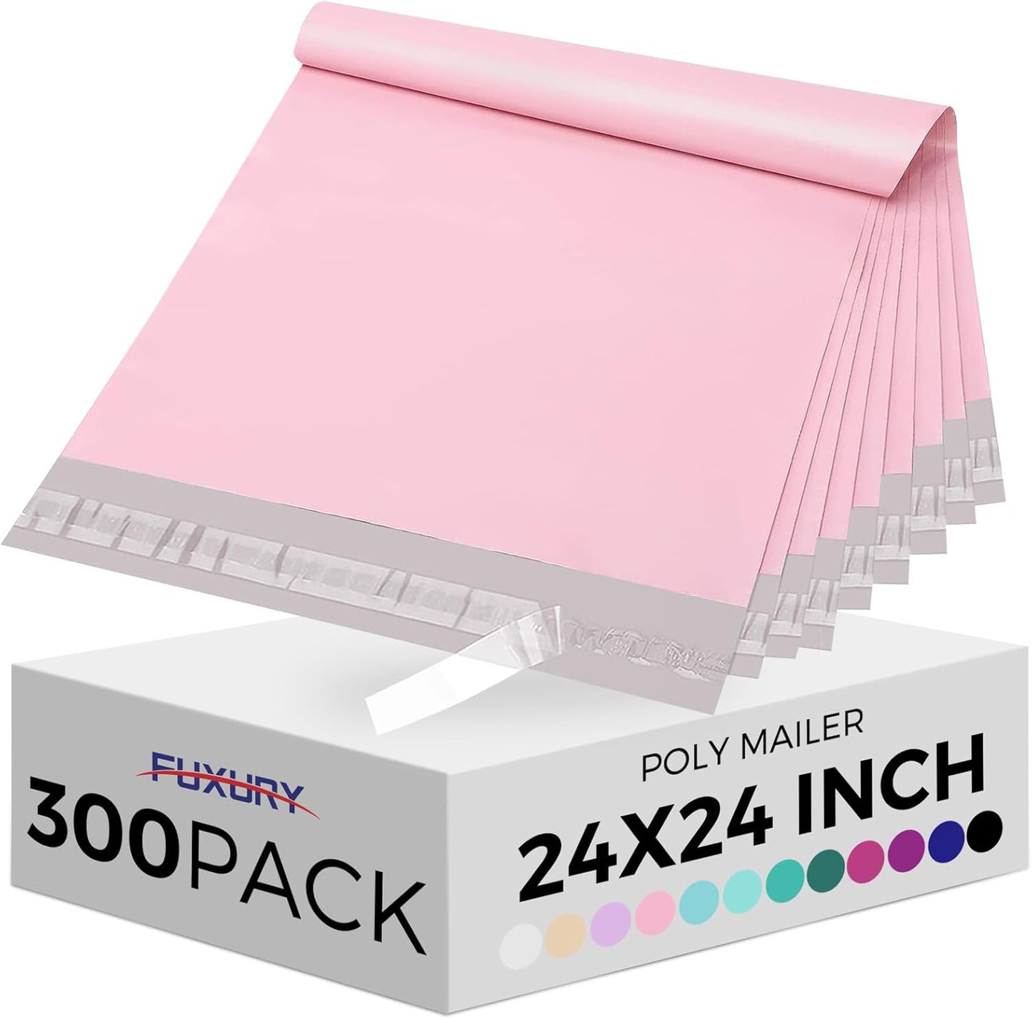 Fuxury Poly Mailers 10x13 Inch 50 Pcs, Waterproof Shipping Bags for Clothing, Strong Adhesive Shipping Envelopes for Small Business Suppliers, Self Seal Mailers Poly Bags Mailing Envelopes Purple