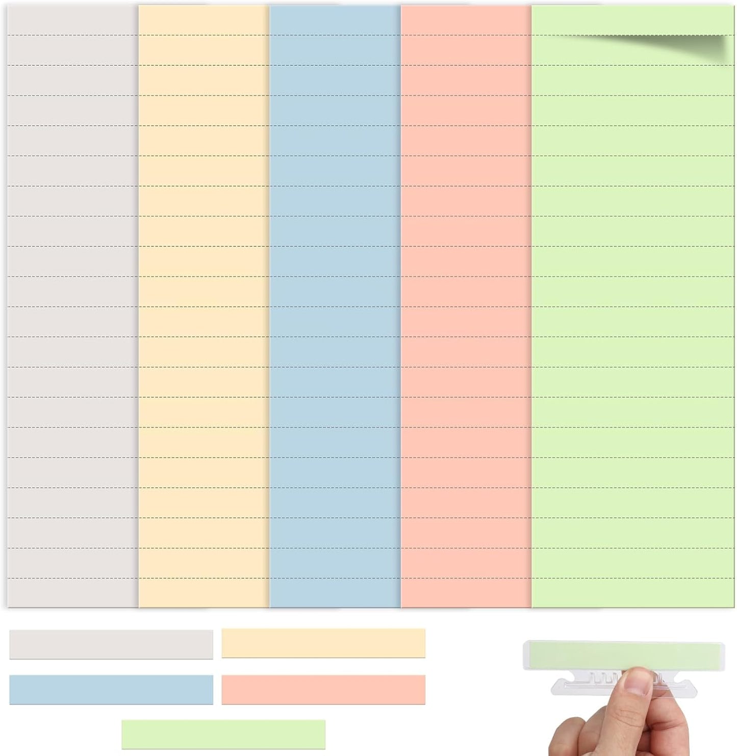100 Pcs Hanging File Folder Paper Inserts 3-1/2 Inch Off White Blank File Tab Inserts Thick Cardstock for Hanging Folder (3.5×0.6 inch)(No Tab Included)