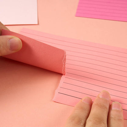 100 Sheets 3x5 Colored Ruled Note Cards Index Cards, 250 GSM Heavy Flashcards, 5 Brown