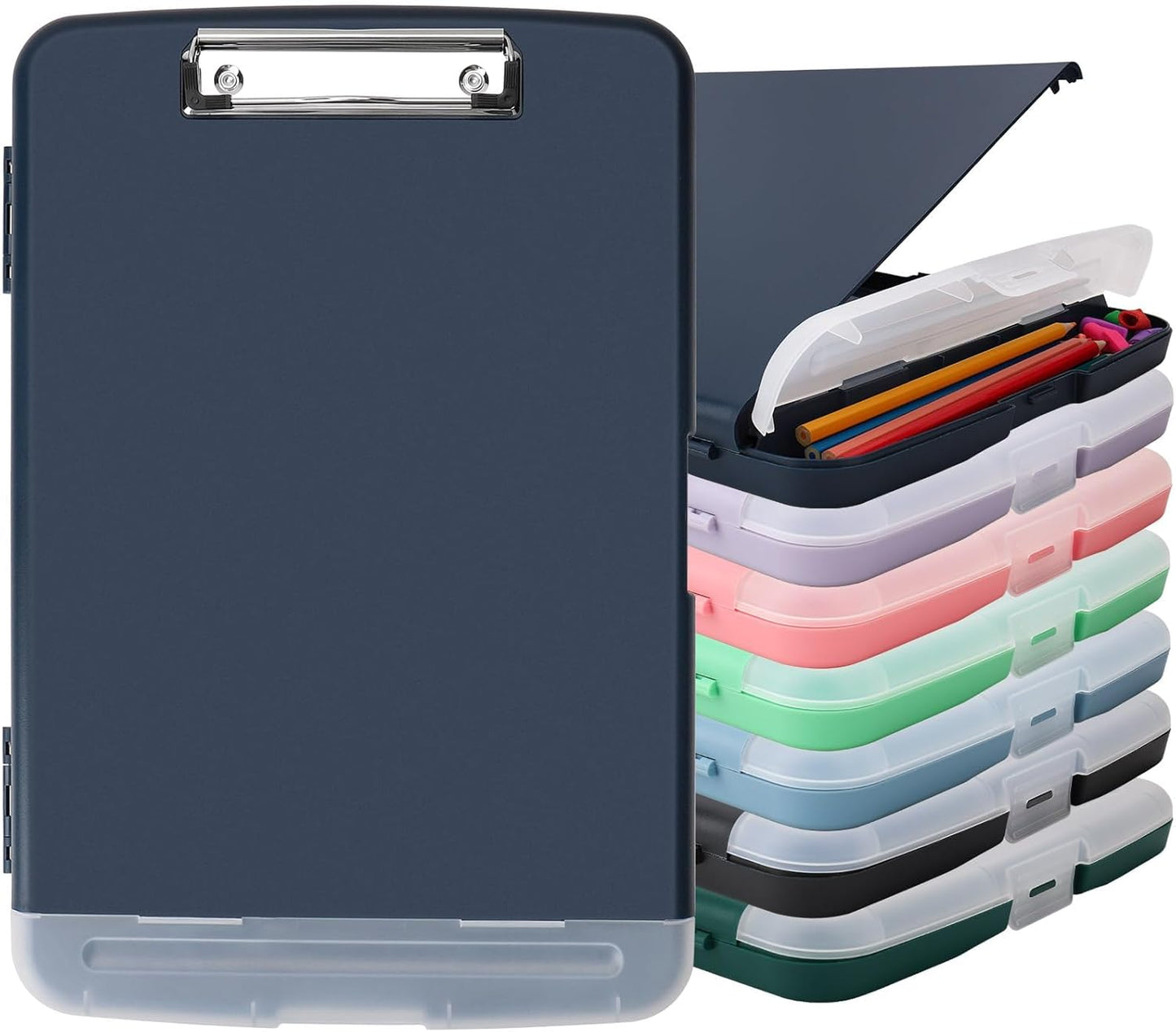 SFLHHDM Purple Clipboard, Clip Boards 8.5x11, Teacher Clipboards with Storage, Plastic Clipboard with Pen Holder, Clipboards Storage for Women Teachers Work, School & Office Supplies