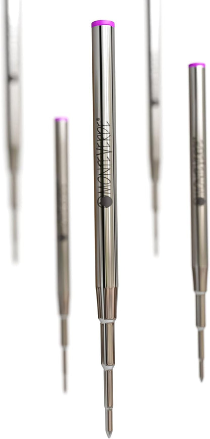 Monteverde USA Capless Ceramic Gel Refills to Fit Montblanc Ballpoint Pens, Fine Point Black Ink, Converts to Capless Rollerball, 2-Pack (M132BK)