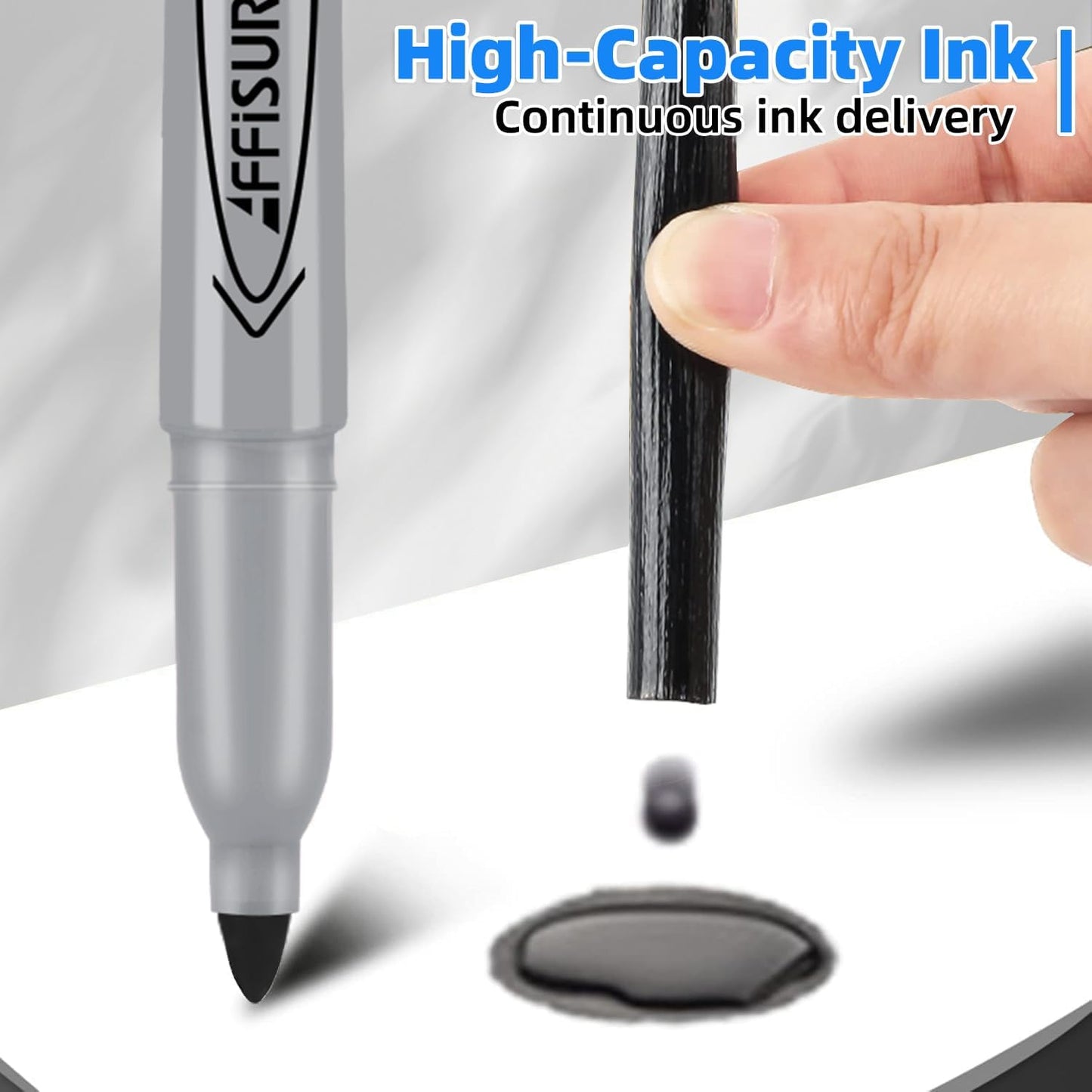 Permanent Markers, Ultra Fine Point, Black, 40 Count, 0.4mm, Fine tip permanent marker set, quick dry, waterproof, fading resists, durable, marks on paper, glass, ceramic, plastic, wood, rock, metal