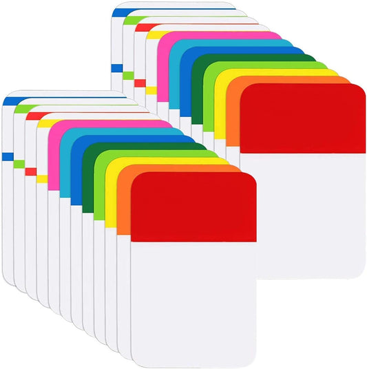 KICNIC Sticky Tabs 1 Inch, 960pcs Book Tabs, Colored Page Markers Self Adhesive, Repositionable Note Tabs for Documents, Books, Paper, Notebooks, Filing and Folders [24 Sets, 10 Colors]