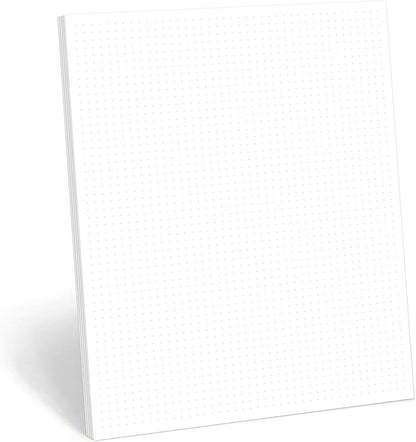 321Done Graph Paper Notepad - 50 Sheets (5.5" x 8.5") - 0.20" Grid Planning Note Pad - Thick Premium Paper - Made in USA - Plain White