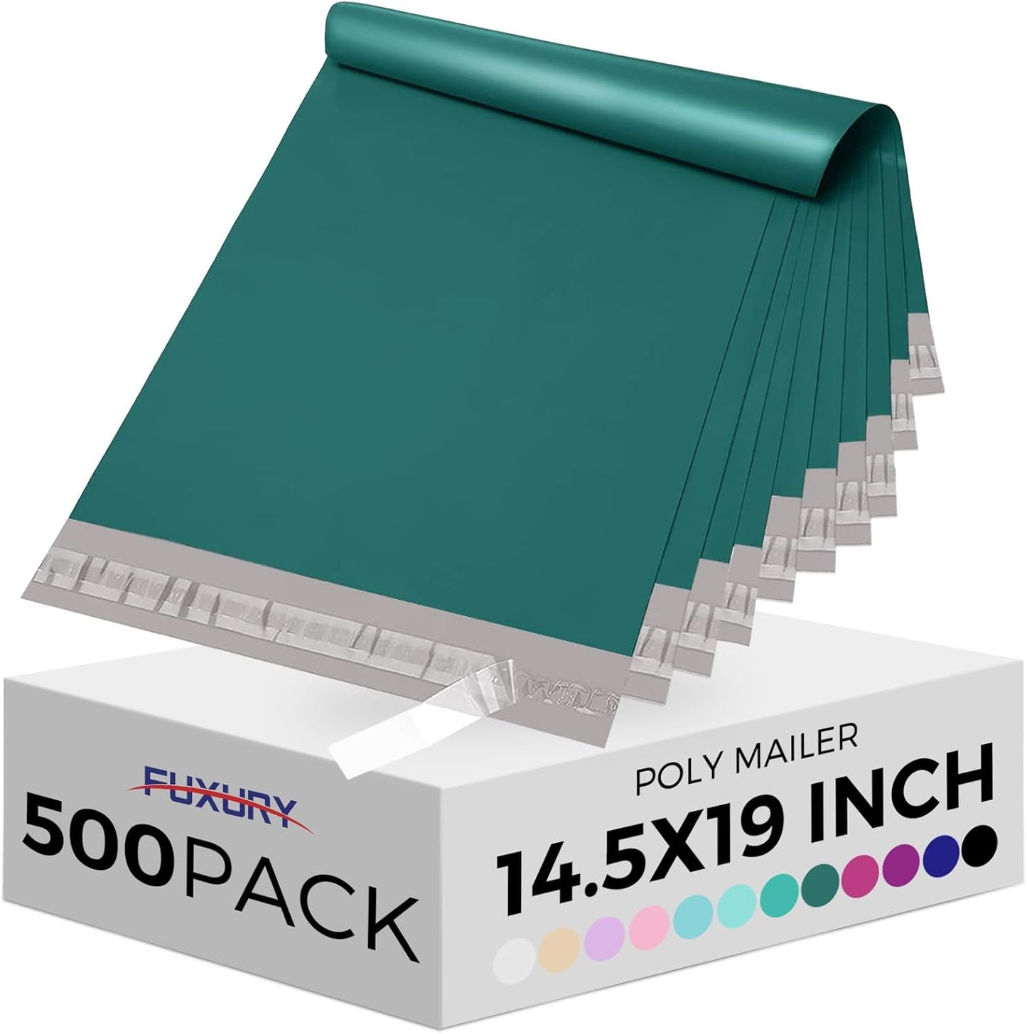 Fuxury Poly Mailers 14.5x19 Inch 50pc Shipping Bags for Small Business Mailing Envelopes for Clothing,Self Seal Shipping Envelopes Waterproof Poly bags Durable Packaging Bags Light Pink