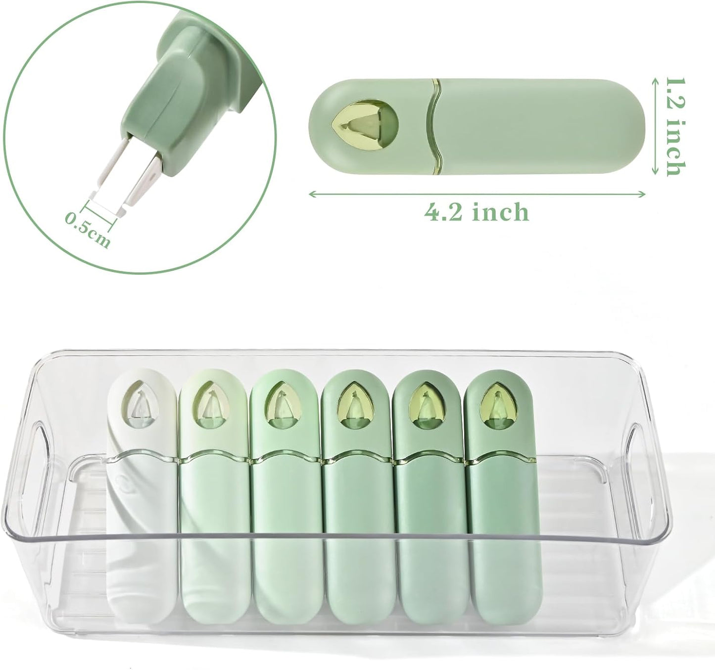Temiary 12Pcs Cute White Smooth Pull Out Tape, Easy to Use White Correction Pens, 1/5 x 236in Smooth Writing & Aesthetic Office School Supplies (Purple)