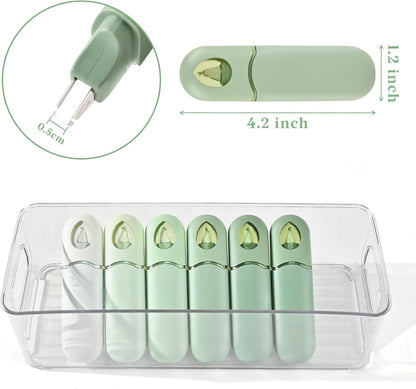 Temiary 12Pcs Cute White Smooth Pull Out Tape, Easy to Use White Correction Pens, 1/5 x 236in Smooth Writing & Aesthetic Office School Supplies (Purple)