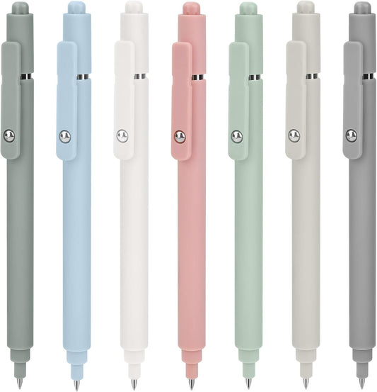 Donse 7 Pcs Gel Pens: 0.5mm Quick Dry Black Ink Fine Point Smooth Writing Pens High-End Series Ballpoint for Journaling Note Taking School Office Supplies Gifts for Women Men Nurse Teacher Students