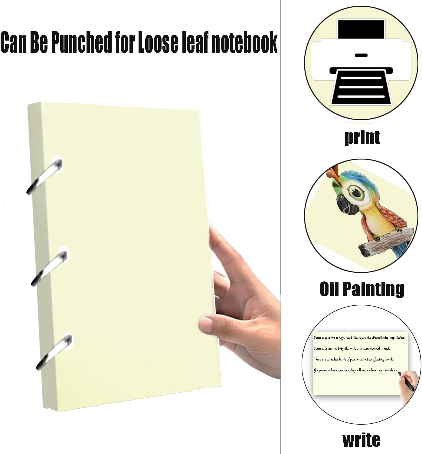 50 Pack 4x6 White Cardstock Paper Blank Thick Heavyweight 92lb Card Stock for Making Index Cards, Invitations cards, Postcards