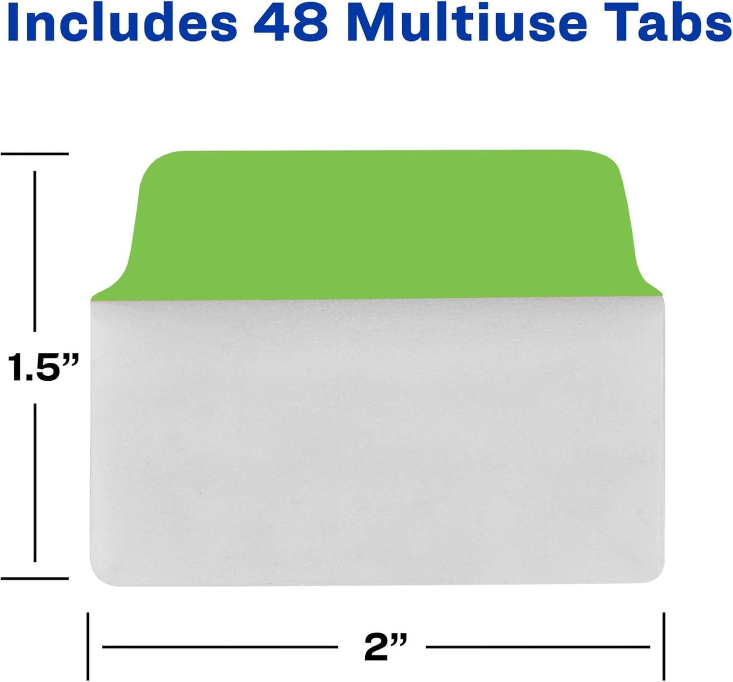 Avery Multiuse Ultra Tabs, 2" x 1.5", 2-Side Writable, Assorted Pastel Dots, 24 Repositionable Tabs (74773)