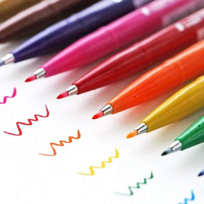 Pentel Fude Touch Sign Pen, Pink, Felt Pen Like Brush Stroke (SES15C-P)